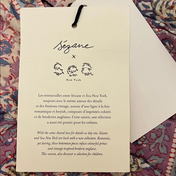 NWT Sézane x Sea New York Gala in Emilia print 36 - Picture 7 of 15